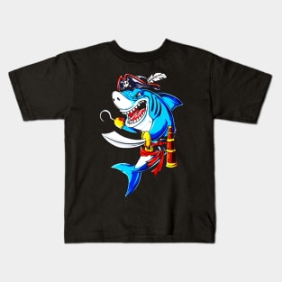 Shark Pirate Kids T-Shirt